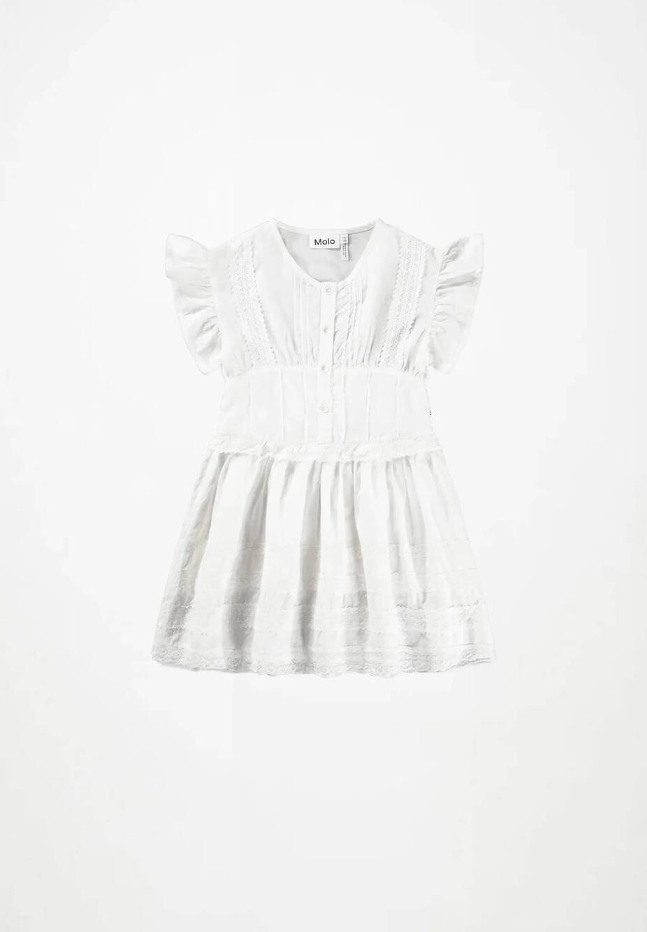 NEW MOLO girl's carmelia dress in white